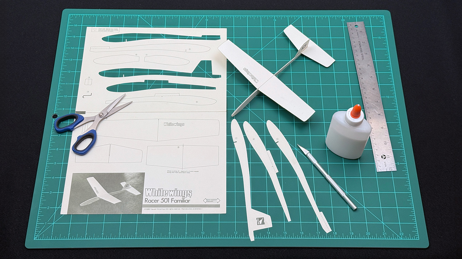 Building a Whitewings paper airplane